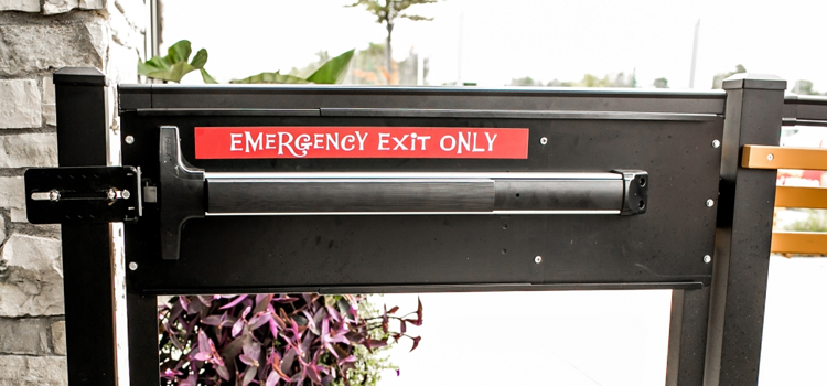 emergency push bar installation in Carlsbad