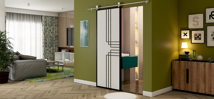 sliding bathroom door installation in Carlsbad